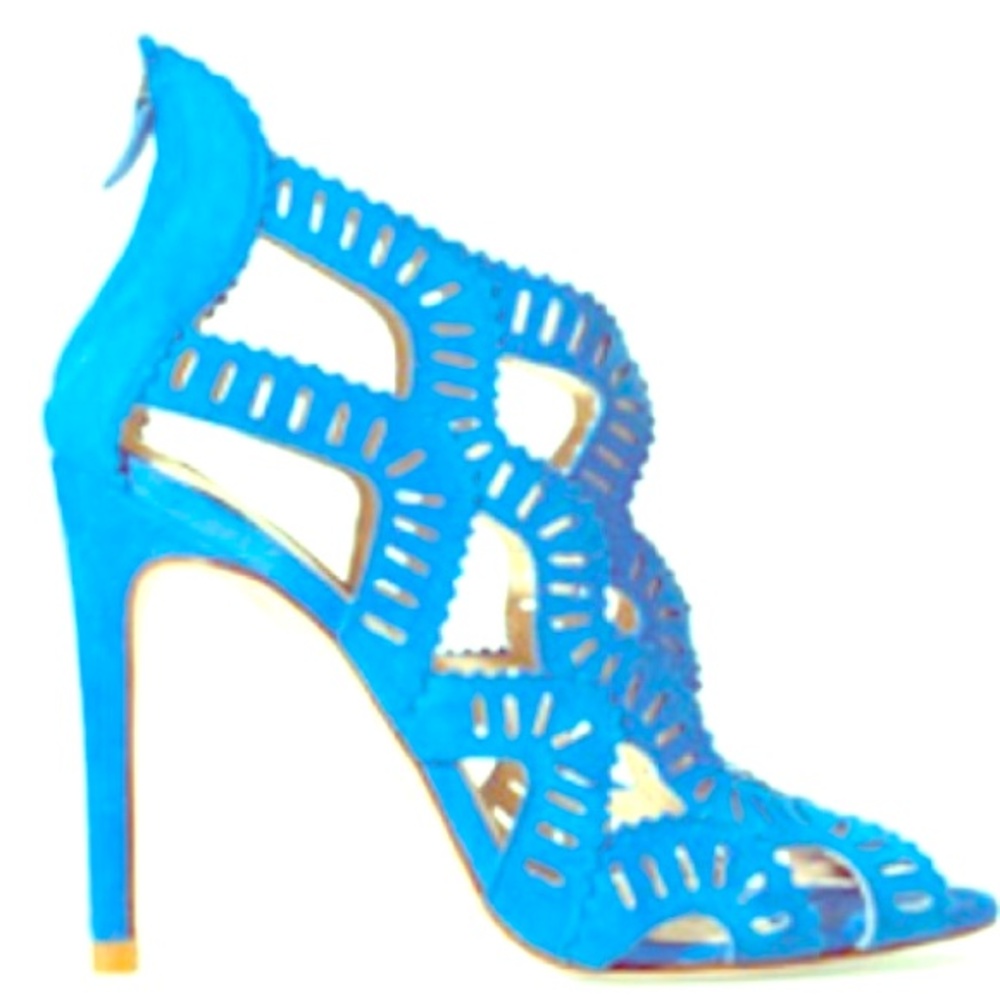 Zara Blue Heeles Sandals